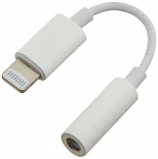 Adaptor audio iPhone Lightning MFI la jack 3.5mm T-M 10cm Alb, KIPOD51